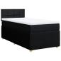 Preview: Boxspringbett mit Matratze Schwarz 80x200 cm Stoff