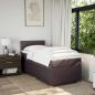Preview: Boxspringbett mit Matratze Dunkelbraun 90x200 cm Stoff