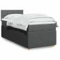 Preview: ARDEBO.de - Boxspringbett mit Matratze Dunkelgrau 90x200 cm Stoff