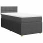 Preview: Boxspringbett mit Matratze Dunkelgrau 90x200 cm Stoff