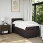 Preview: Boxspringbett mit Matratze Dunkelbraun 90x200 cm Stoff