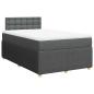 Preview: Boxspringbett mit Matratze Dunkelgrau 120x190 cm Stoff