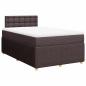 Preview: Boxspringbett mit Matratze Dunkelbraun 120x190 cm Stoff