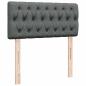 Preview: ARDEBO.de - Boxspringbett mit Matratze Dunkelgrau 100x200 cm Stoff