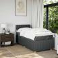 Preview: Boxspringbett mit Matratze Dunkelgrau 100x200 cm Stoff