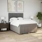 Preview: Boxspringbett mit Matratze Taupe 160x200 cm Stoff