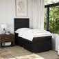 Preview: Boxspringbett mit Matratze Schwarz 80x200 cm Stoff
