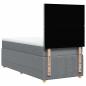 Preview: Boxspringbett mit Matratze Hellgrau 100x200 cm Stoff