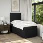 Preview: Boxspringbett mit Matratze Schwarz 100x200 cm Stoff