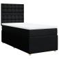Preview: Boxspringbett mit Matratze Schwarz 100x200 cm Stoff