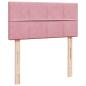 Preview: ARDEBO.de - Boxspringbett mit Matratze Rosa 80x200 cm Samt