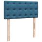 Preview: ARDEBO.de - Boxspringbett mit Matratze Blau 90x190 cm Samt