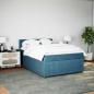 Preview: Boxspringbett mit Matratze Blau 160x200 cm Samt
