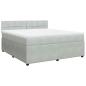 Preview: Boxspringbett mit Matratze Hellgrau 180x200 cm Samt