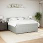 Preview: Boxspringbett mit Matratze Hellgrau 180x200 cm Samt