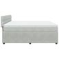 Preview: Boxspringbett mit Matratze Hellgrau 180x200 cm Samt