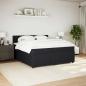 Preview: Boxspringbett mit Matratze Schwarz 200x200 cm Samt