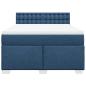 Preview: Boxspringbett mit Matratze Blau 160x200 cm Stoff