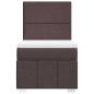Preview: Boxspringbett mit Matratze Dunkelbraun 80x200 cm Stoff