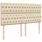 Preview: Boxspringbett mit Matratze Creme 180x200 cm Stoff