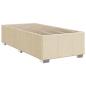 Preview: Boxspringbett mit Matratze Creme 90x200 cm Stoff