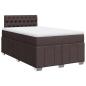 Preview: Boxspringbett mit Matratze Dunkelbraun 120x200 cm Stoff
