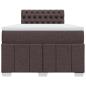Preview: Boxspringbett mit Matratze Dunkelbraun 120x200 cm Stoff