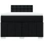 Preview: Boxspringbett mit Matratze Schwarz 120x200 cm Stoff