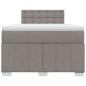 Preview: Boxspringbett mit Matratze Taupe 120x200 cm Stoff