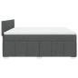 Preview: Boxspringbett mit Matratze Dunkelgrau 200x200 cm Stoff