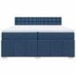 Preview: Boxspringbett mit Matratze Blau 200x200 cm Stoff