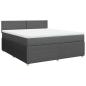 Preview: Boxspringbett mit Matratze Dunkelgrau 180x200 cm Stoff
