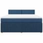 Preview: Boxspringbett mit Matratze Blau 180x200 cm Stoff