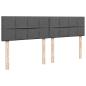 Preview: Boxspringbett mit Matratze Dunkelgrau 180x200 cm Stoff
