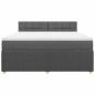 Preview: Boxspringbett mit Matratze Dunkelgrau 180x200 cm Stoff
