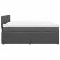 Preview: Boxspringbett mit Matratze Dunkelgrau 180x200 cm Stoff