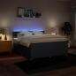 Preview: Boxspringbett mit Matratze Blau 180x200 cm Stoff