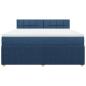Preview: Boxspringbett mit Matratze Blau 180x200 cm Stoff