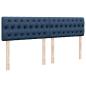 Preview: Boxspringbett mit Matratze Blau 180x200 cm Stoff