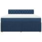 Preview: Boxspringbett mit Matratze Blau 180x200 cm Stoff