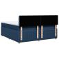 Preview: Boxspringbett mit Matratze Blau 180x200 cm Stoff