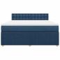 Preview: Boxspringbett mit Matratze Blau 180x200 cm Stoff