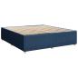 Preview: Boxspringbett mit Matratze Blau 180x200 cm Stoff