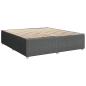 Preview: Boxspringbett mit Matratze Dunkelgrau 200x200 cm Stoff