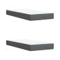 Preview: Boxspringbett mit Matratze Dunkelgrau 200x200 cm Stoff