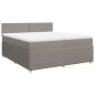 Preview: Boxspringbett mit Matratze Taupe 200x200 cm Stoff