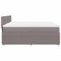Preview: Boxspringbett mit Matratze Taupe 200x200 cm Stoff