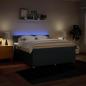 Preview: Boxspringbett mit Matratze Blau 200x200 cm Stoff