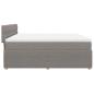 Preview: ARDEBO.de - Boxspringbett mit Matratze Taupe 200x200 cm Stoff