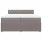 Preview: Boxspringbett mit Matratze Taupe 200x200 cm Stoff